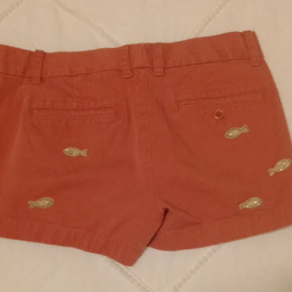 Women's Coral Shorts with Fish Embroidery J Crew - Picture 6 of 7